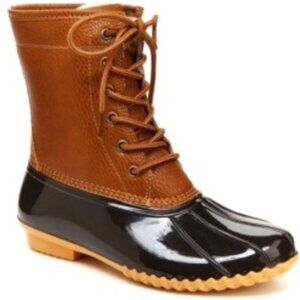 JBU Brown and Black Winter Rain Boots